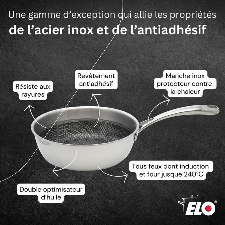 Zenker - Wholesale Pan - 20 cm stainless steel sauté pan 18/10 Elo Relief Evolution5
