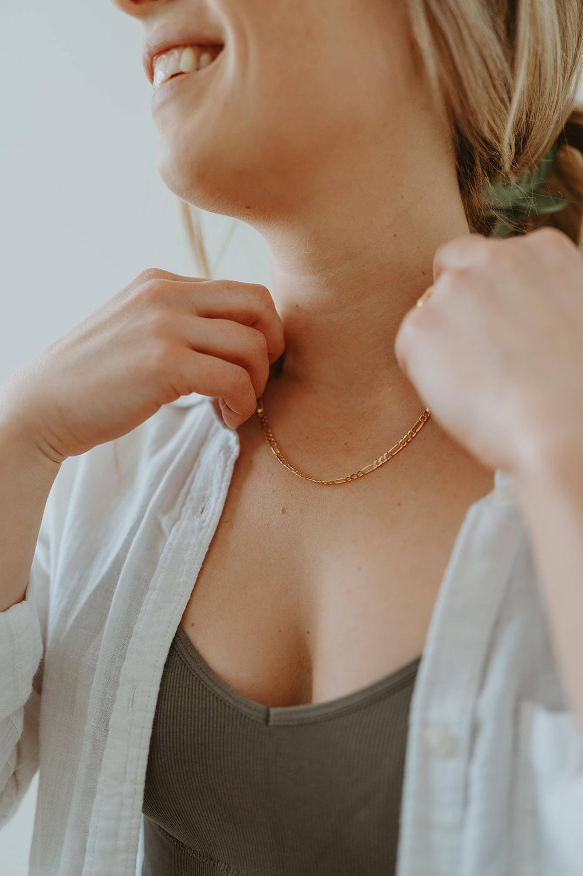 Sydney Rose Co. - Wholesale Link & Chain Necklace - 3mm Figaro Chain5