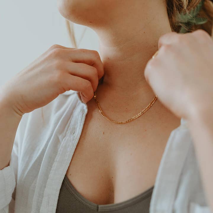 Sydney Rose Co. - Wholesale Link & Chain Necklace - 3mm Figaro Chain5