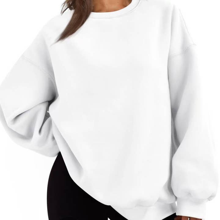 Masyal - Wholesale Sweatshirt - Women's - Women Oversize Solid Mock Neck Sweatshirt for Game Day6