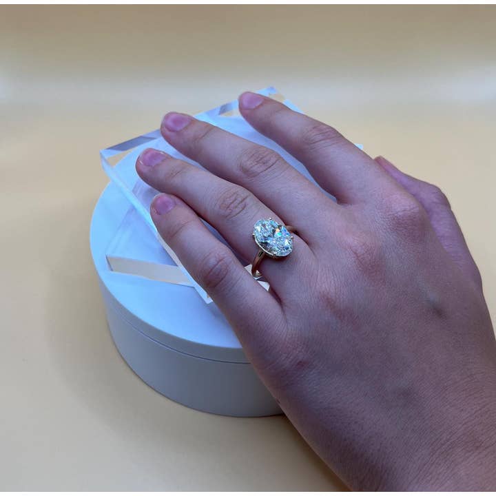 Elegant Jewels LLC - Wholesale Engagement Ring - 5 CT Oval Lab Grown Diamond 14K Gold Solitaire Ring
5