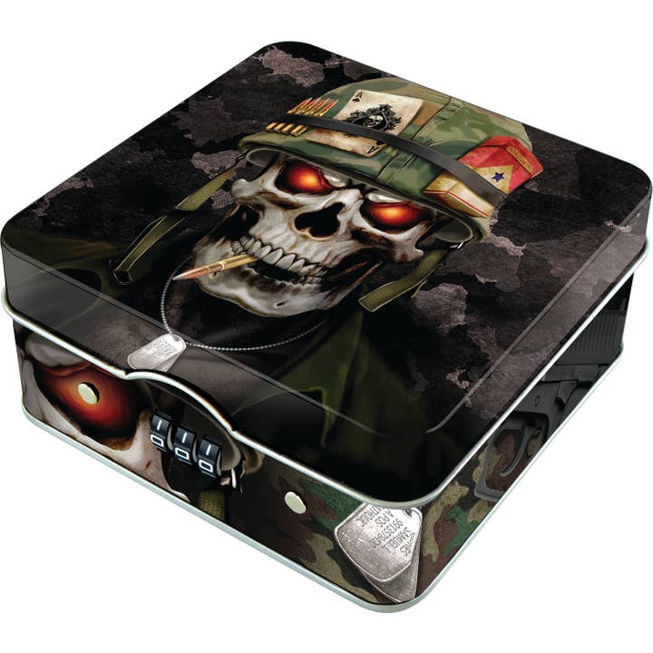 Novelty Closeout - Wholesale Humidor/Cigar Accessory - Smokezilla Metal Locking Storage Box Assortment- 6/Pack