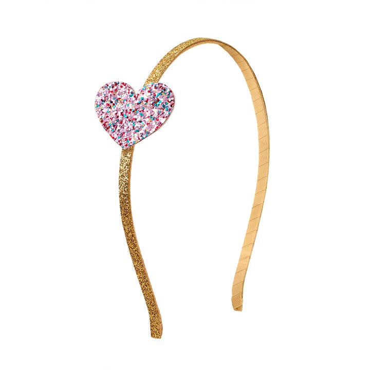 Sweet Wink - Wholesale Fashion Headband - Kids - Confetti Heart Hard Headband - Valentine's Day Headband Kids