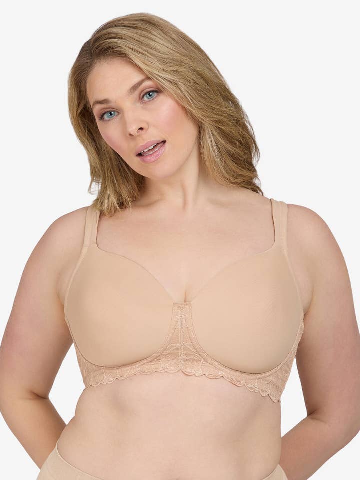 The Zoey – Lace Band Molded Wireless T-Shirt Bra for wholesale by Leading Lady