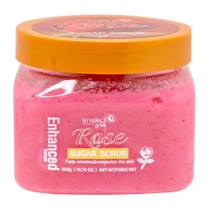 PINEAPPLE Beauty - Wholesale Body Scrub/Exfoliant - Simply Bella SIB1010 Rose Sugar Scrub - 6
