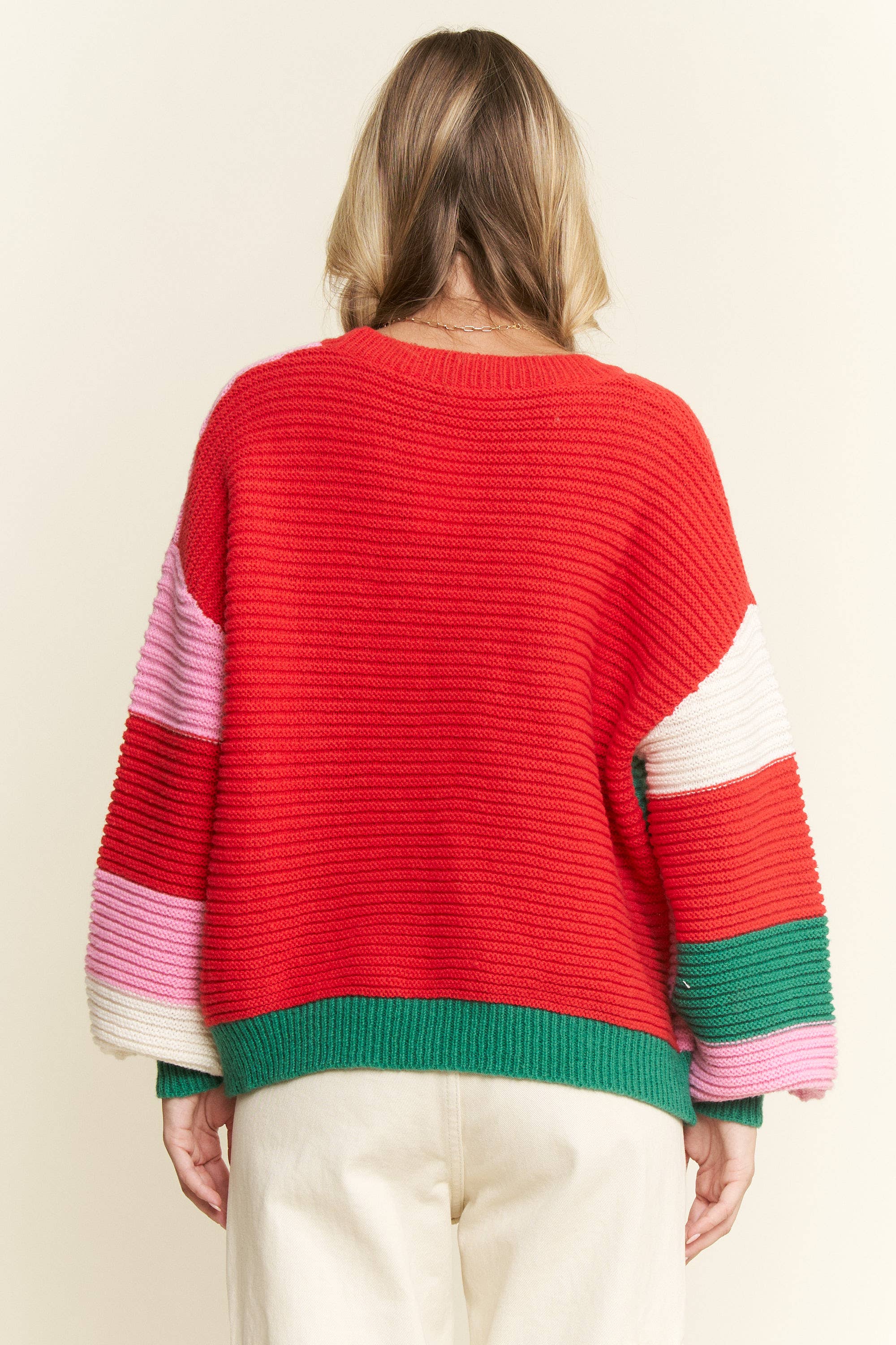 JADE BY JANE - Wholesale Knit Sweater - Women's - GEOMETRIC MULTICOLOR KNIT SWEATER8
