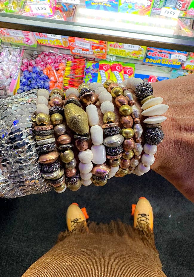 Twine & Twig - Vendita all'ingrosso Bracciale con perline - Set di bracciali Trio Stack | Golden Hour2