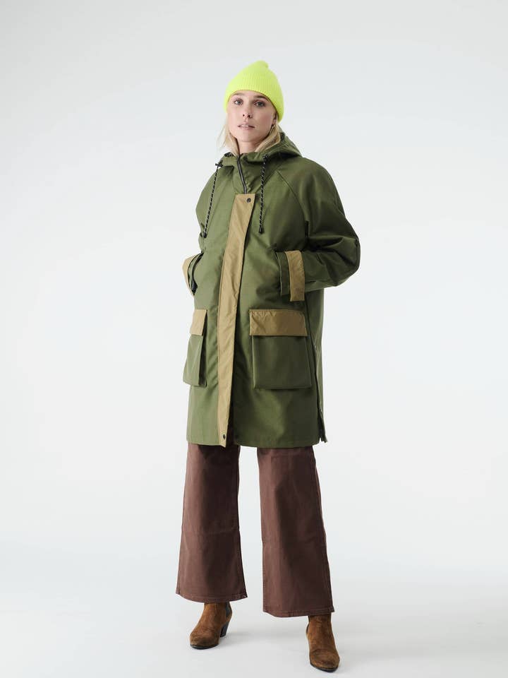 Parka protettivo BOB - Khaki per la vendita all'ingrosso da parte di TOMO Clothing