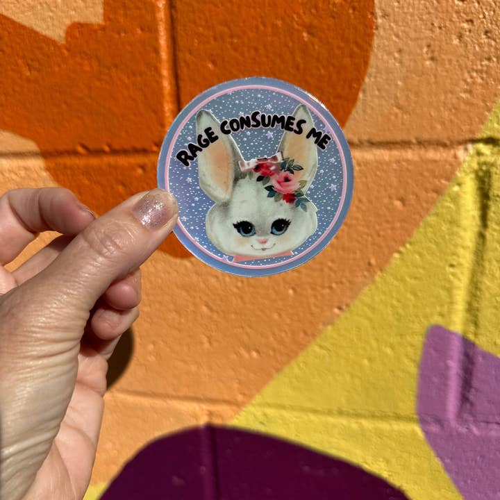 Hilarious Humanitarian - Wholesale Sticker - Rage Consumes Me Sticker (2 colors available)3