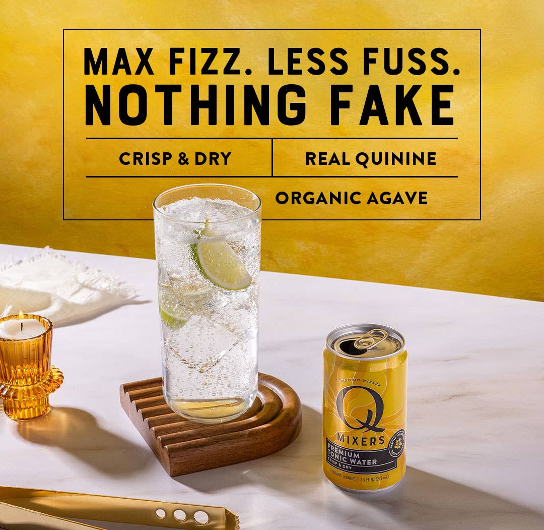 Q Mixers - Wholesale Cocktail Mix/Syrup - Q Mixers Premium Tonic Water - 4pk/7.5oz Cans5