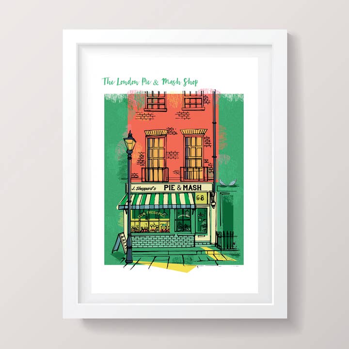 The London Pie and Mash Print pour la vente par Rocket 68