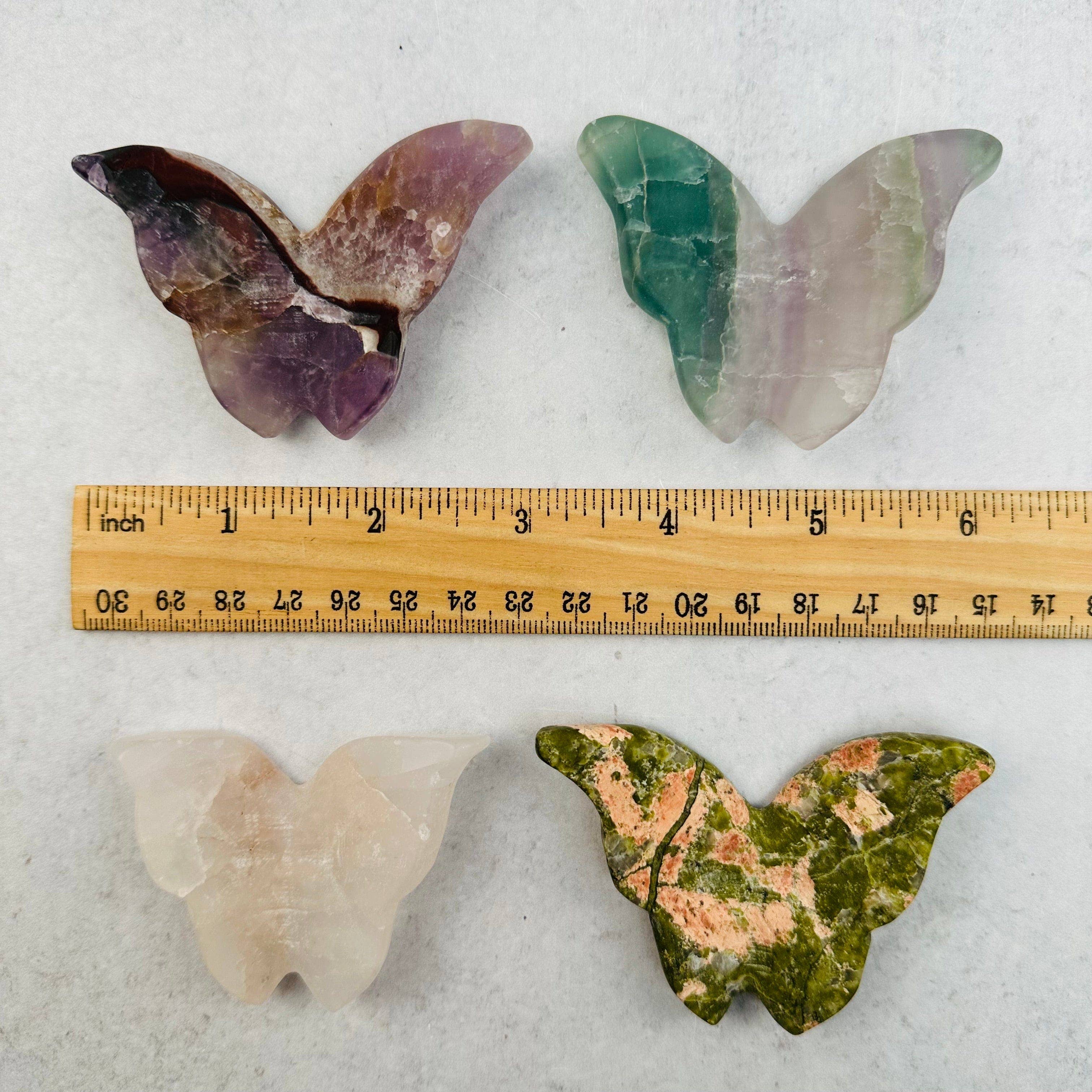 Rock Paradise - Wholesale Spiritual Stone/Crystal - 3D Gemstone Carved Crystal Butterfly - YOU CHOOSE STONE6
