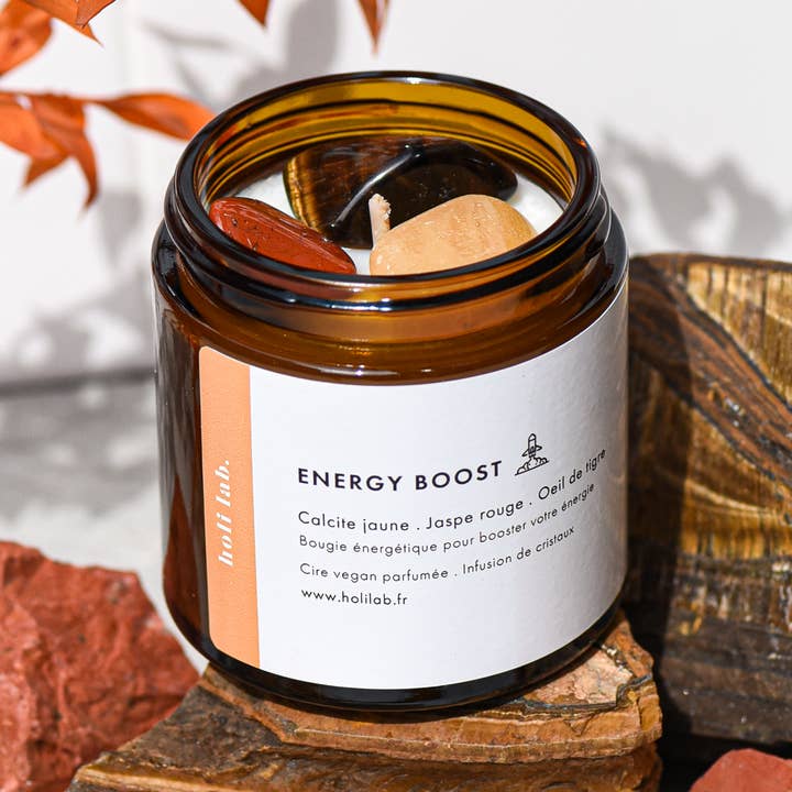 ENERGY BOOST - Avsiktligt doftande veganskt energiljus för wholesale av holilab.
