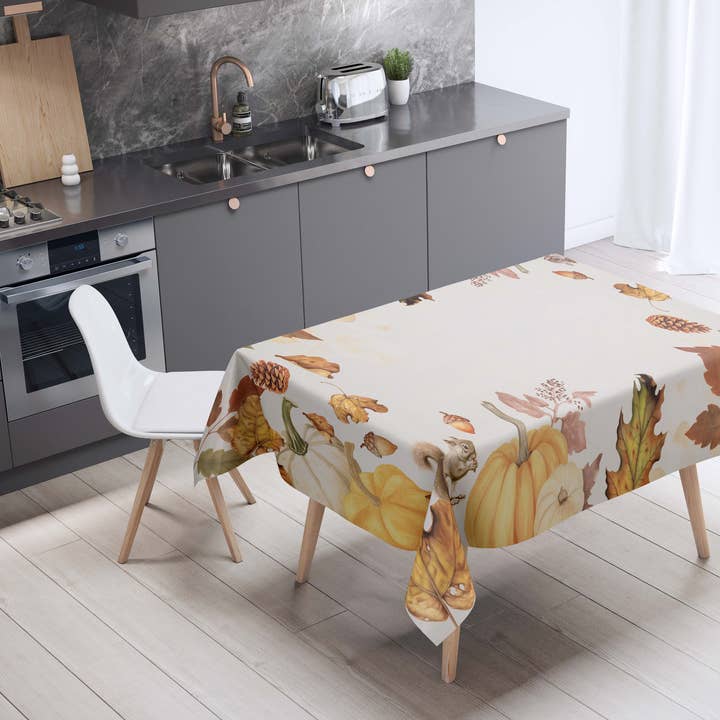 Autumn pure cotton table cloth, pumpkins, Foliage and other Purchase Wholesale zucche halloween. Free Returns & Net 60 Terms on Faire trending on Faire.
