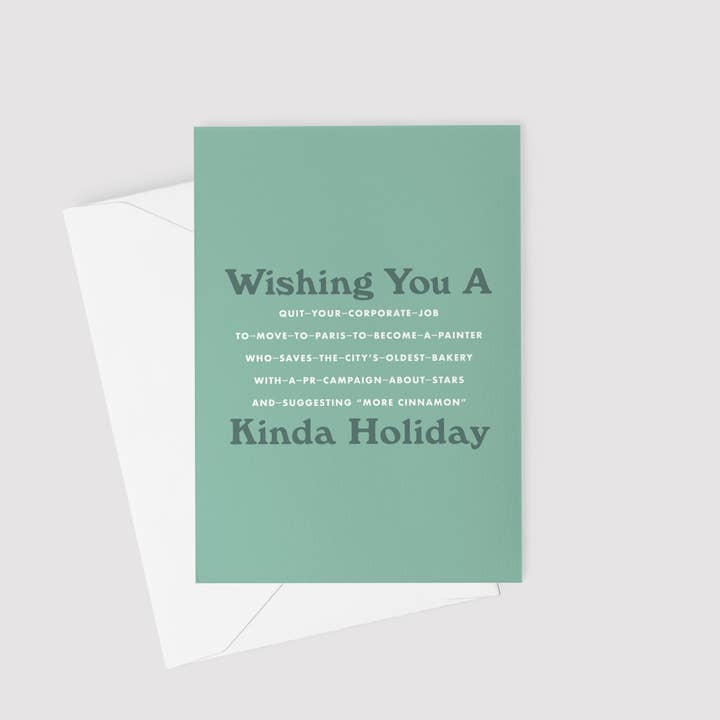 Hallmark Rom Com Happy Holidays Mint Sea Foam Bleu pour la vente par The Heart Studio