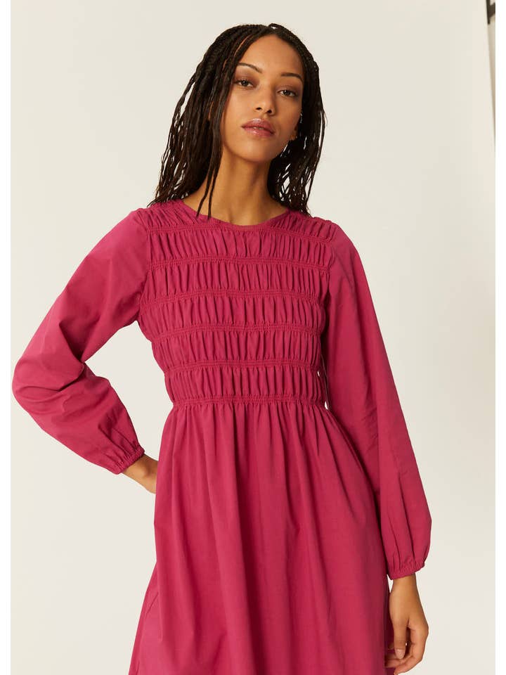 Pepaloves - Wholesale Dress - Women's - VESTIDO FRUNCIDO CEREZA4