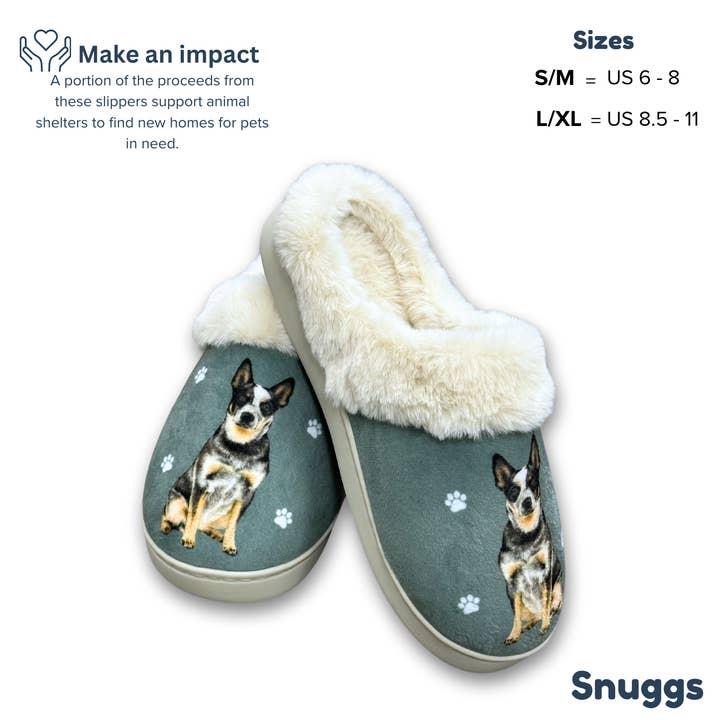E&S Pets - Wholesale Slippers - Unisex - Australian Cattle Dog Snuggs Slipper - Comfy - Pet lovers