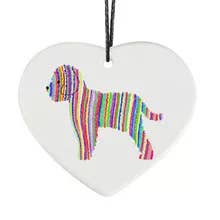 Décoration en céramique en forme de cœur Cockapoo — arc- pour la vente par The Hector Company