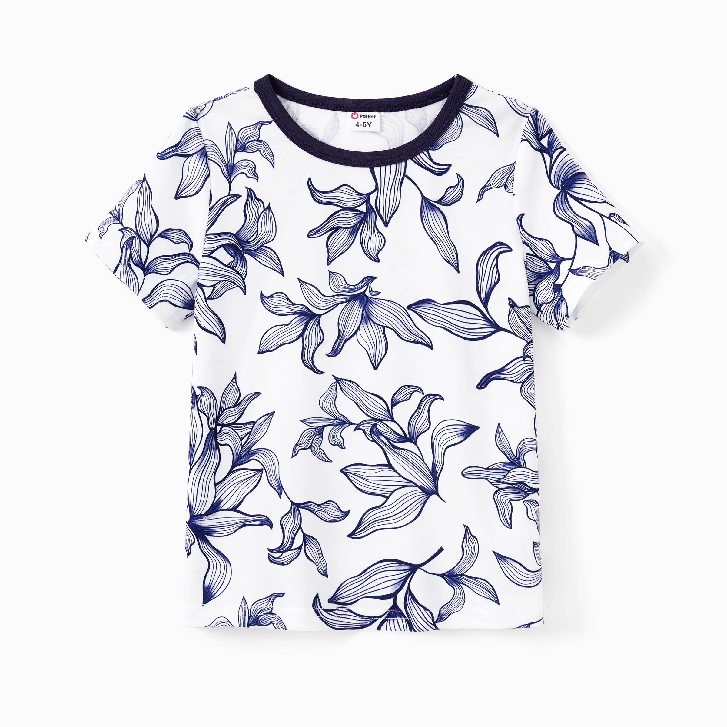 Azul Conjunto familiar a juego con camiseta floral o vestido sin mangas con cuello en V de venta al por mayor en Faire2