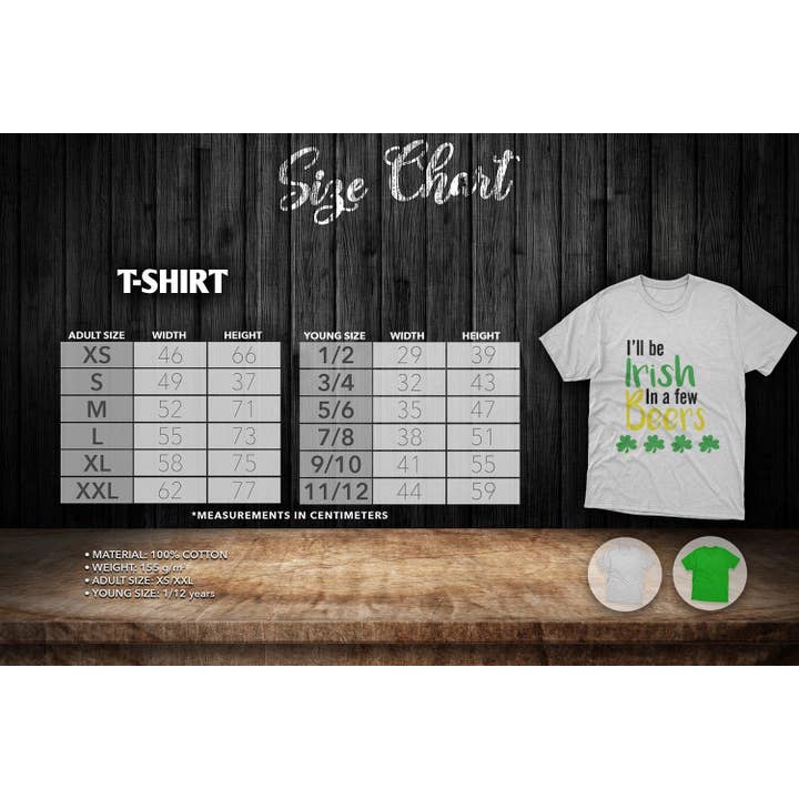 PrintBrite – wholesale Screen printed t-shirt – unisex – I'Ll Be Irish In A Few Beers2