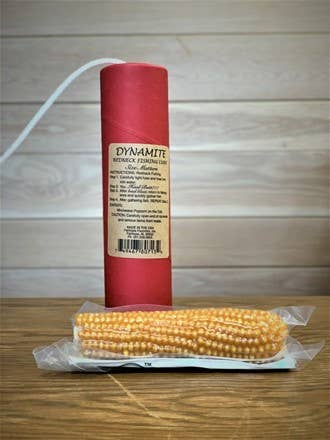 Dynamite Fishing Lures with a Corn Cob for wholesale by Fairhope Favorites, Inc.
