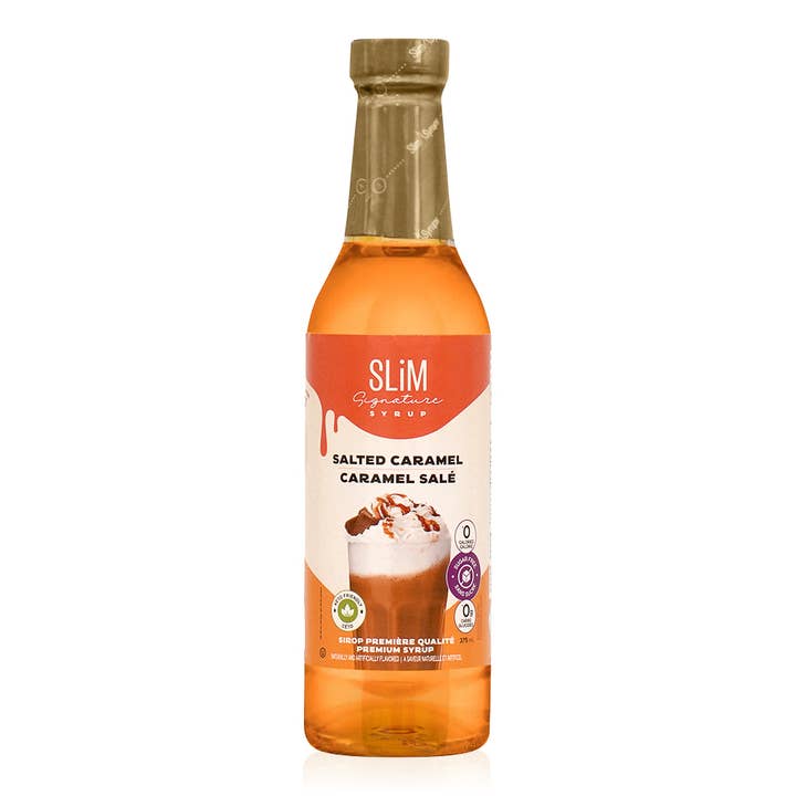 Slim Syrups Sugar Free Salted Caramel Syrup 375ml for wholesale by Slim Syrups