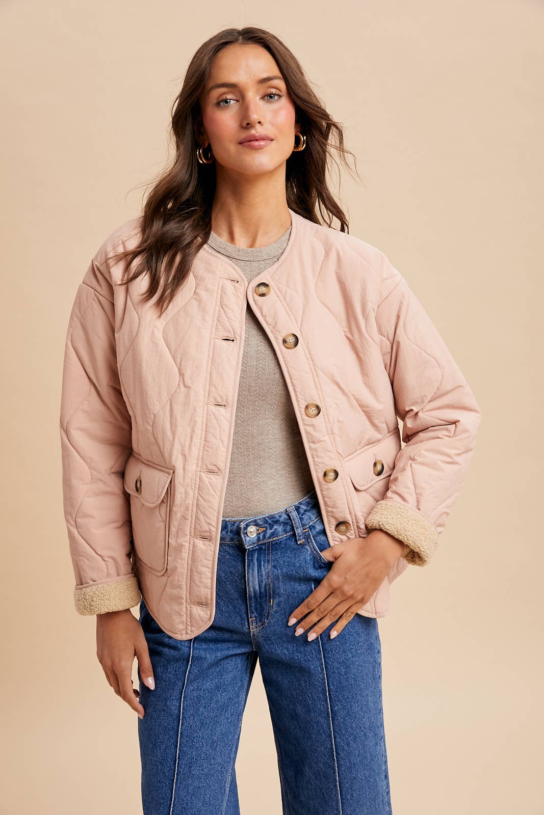 In Loom – Großhandel Pufferjacke – Damen – GESTEPPTE PUFFERJACKE MIT SHERPA-FUTTER14