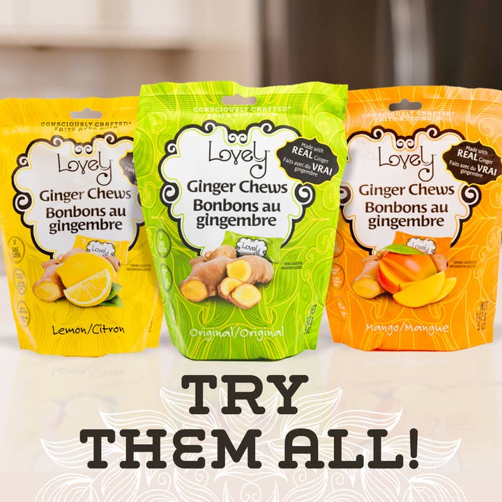 Lovely Candy Company - Wholesale Gummy - Bulk Original Ginger Chews Candy - 10lb, Gluten Free, Vegan