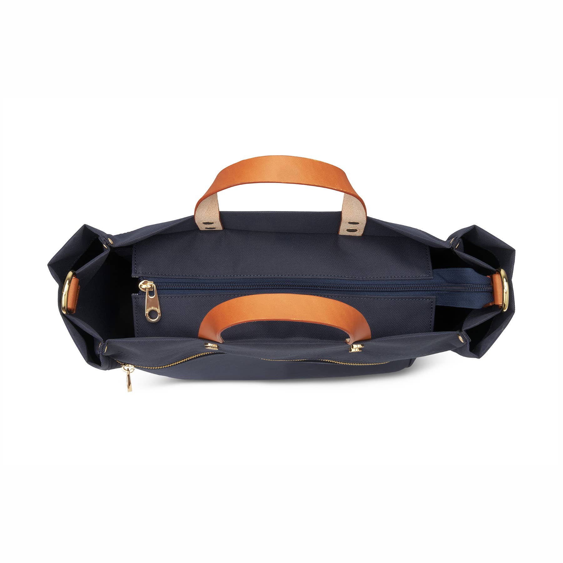 Boulevard - Wholesale Tote Bag - Women's - "Parker" Navy Nylon Tote with Leather Accents5