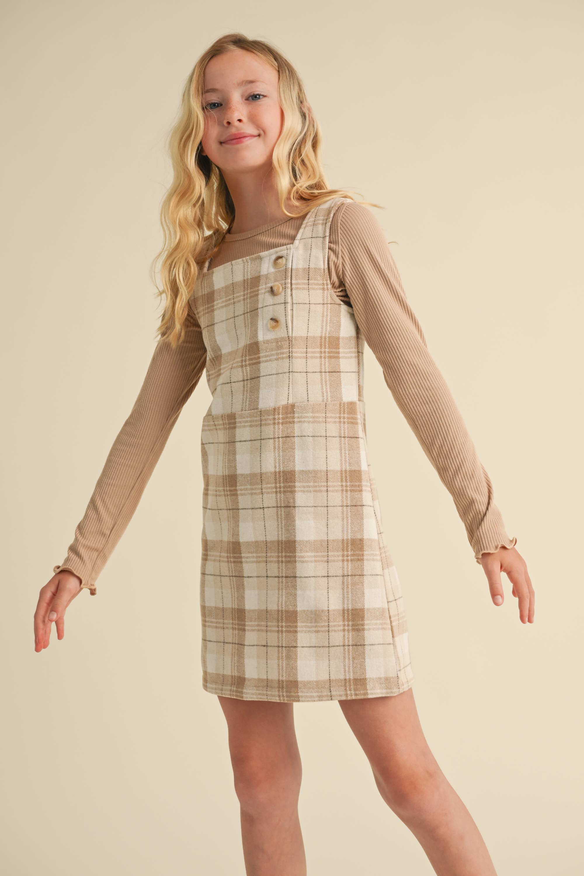 heart and arrow - Wholesale Dress - Kids - TWEEN KIDS GIRLS PLAID SHEATH DRESS (7-12) 1