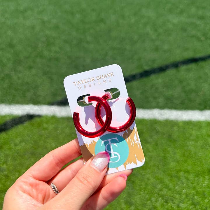 Taylor Shaye Designs - Wholesale Hoop Earrings - Gameday Metallic Hoops1