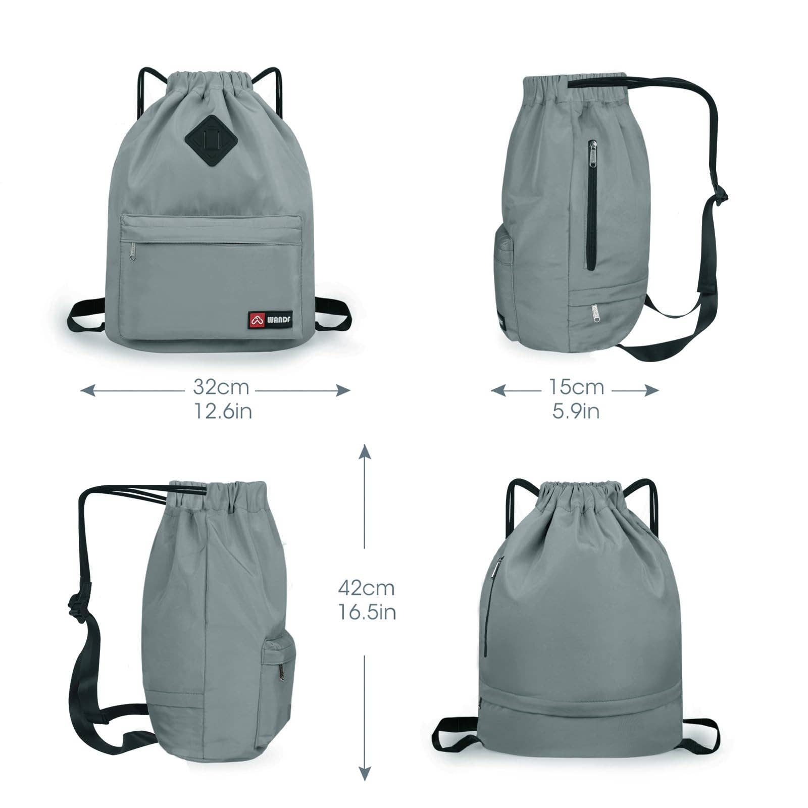 wandf - Wholesale Backpack - Unisex - WF6030 Sport Drawstring Backpack With Shoe Compartment45