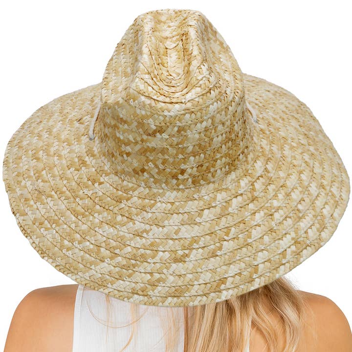 Cap Zone - Wholesale Straw Hat - Women's - Quarterhorse Crown Dome Wheat Straw Lifeguard Hat