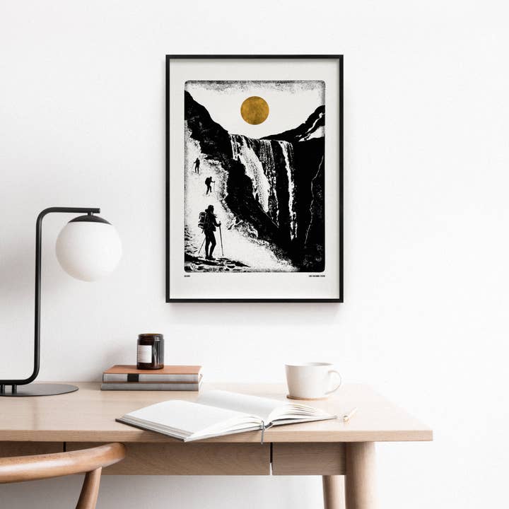 Luke Holcombe Studio – wholesale Art print – Cascade, Digital Print (A4, A3) Nature Waterfall Walking1