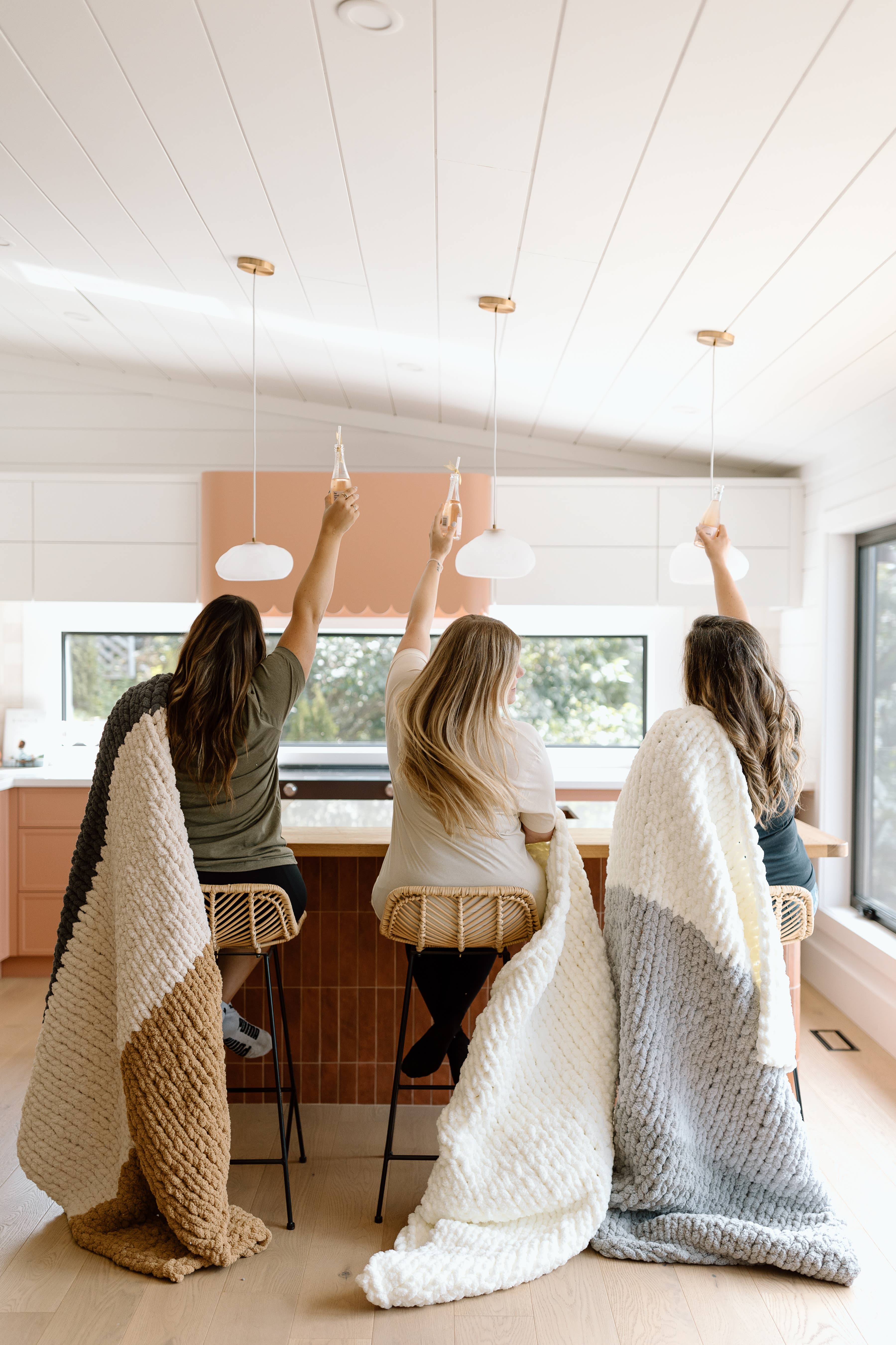 Nicnakknits - Vendita all'ingrosso Plaid - Amber - Coperta lavorata a maglia spessa fatta a mano2