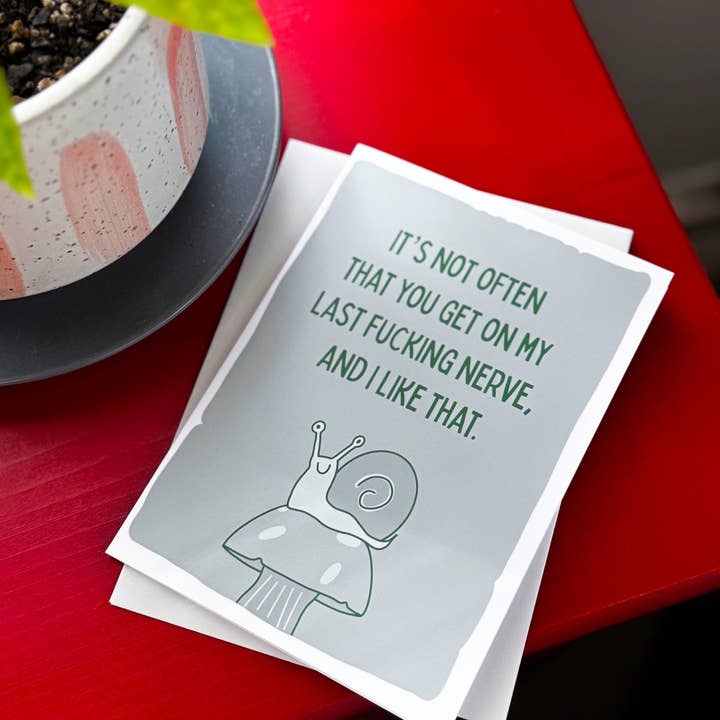 My Last Fucking Nerve Love Card by StoneDonut Design for wholesale by Stone Donut Design, LLC