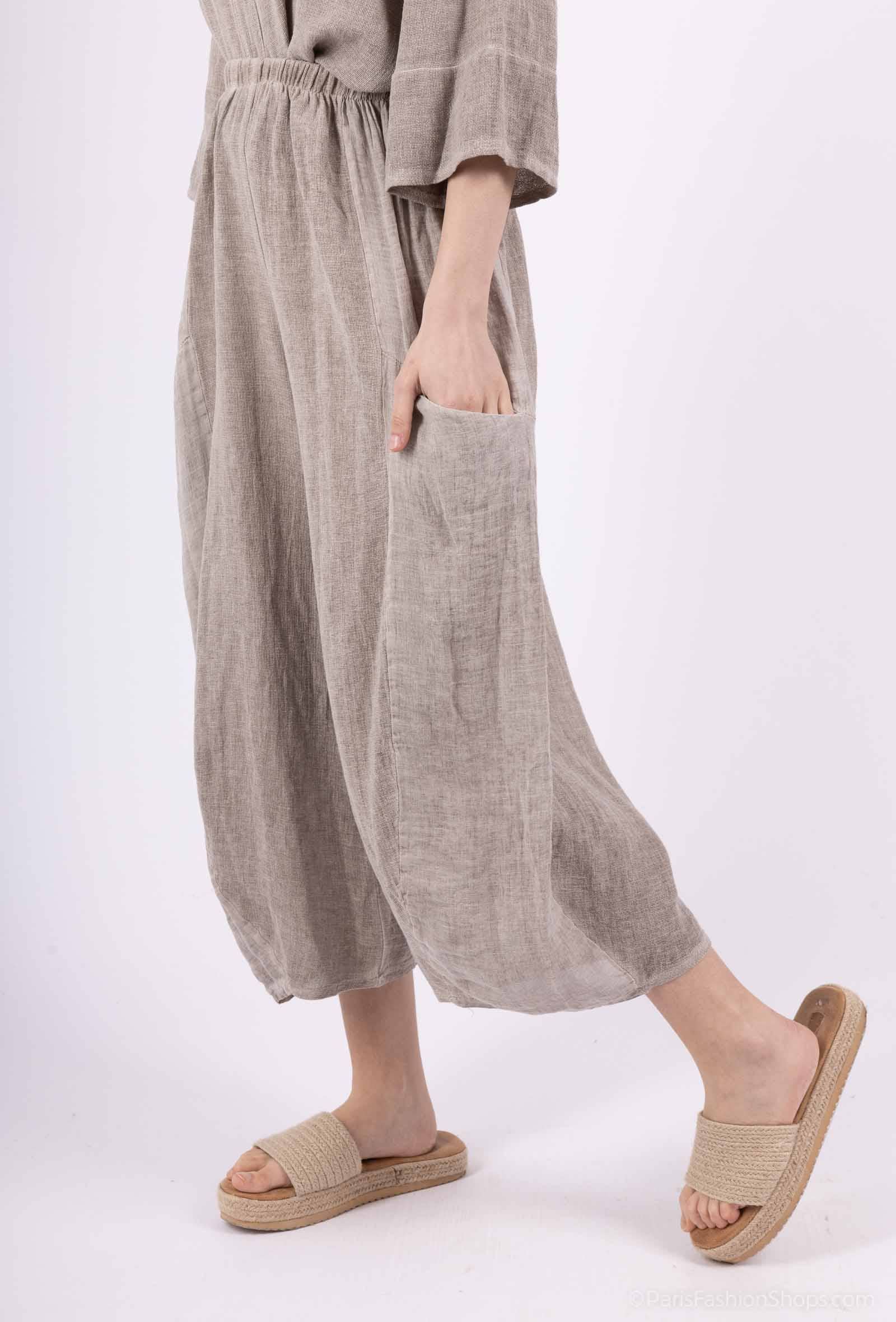 Shyloh - Wholesale Pants - Women's - Linen cotton trousers 205241