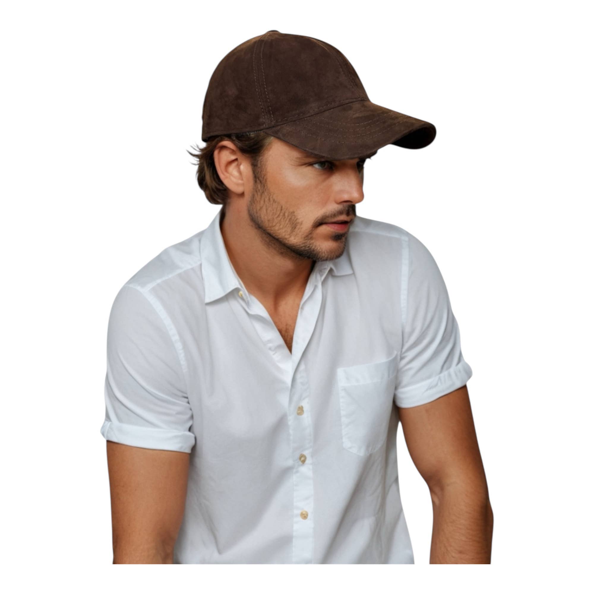 LeatherFactoryON - Vente Casquette de baseball – unisexe - Casquette de baseball en daim véritable7