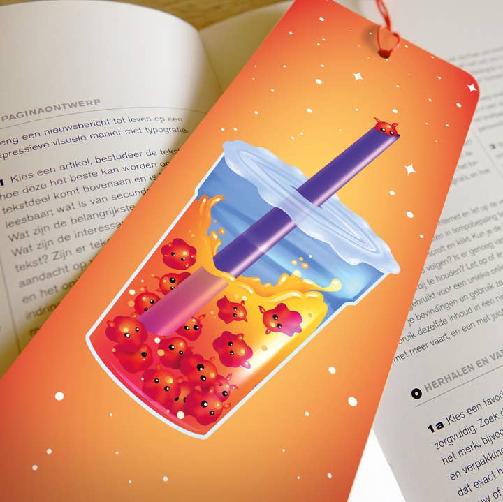 Digitaldreamcloud - Wholesale Bookmark - Boekenlegger met kwastje dumbo octopus bubble tea