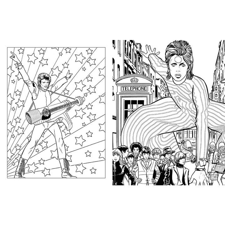 Insight Editions - Wholesale Coloring Book - Adult - BOWIE: A Michael Allred Coloring Book