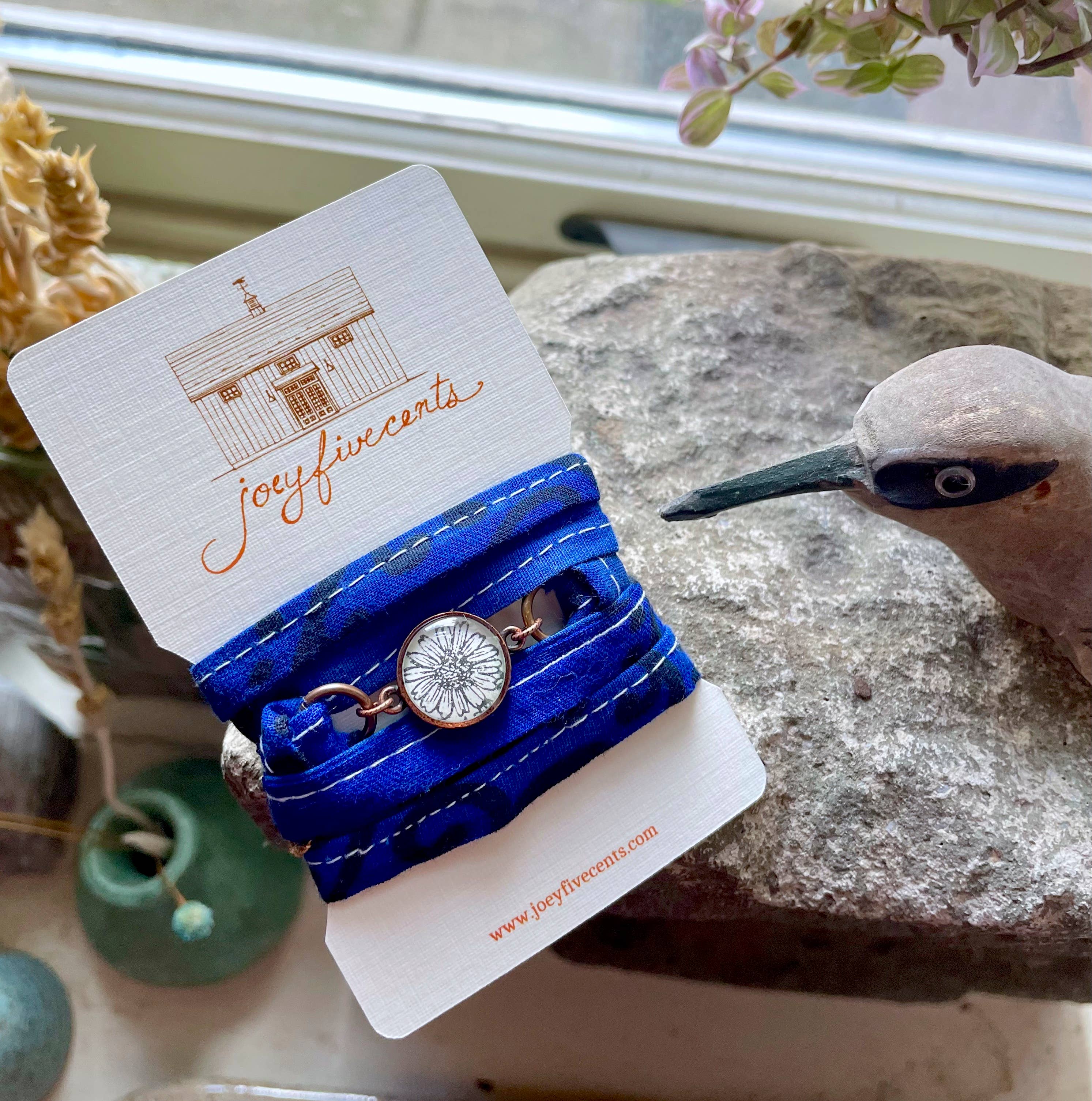 joeyfivecents - Wholesale Woven/Braided Bracelet - Sari Wrap Bracelet- repurposed cotton, adjustable, vegan4