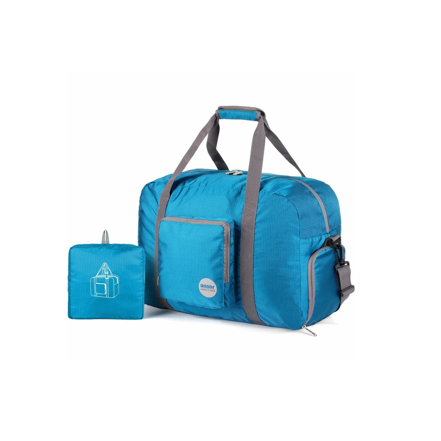 wandf – Saco de viagem - Unissexo por atacado – Mala de viagem Mala Multifuncional de Armazenamento Azul6