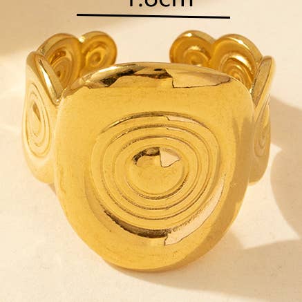 Adjustable ring Stainless steel 25BGA252 for wholesale by Blossom bijoux