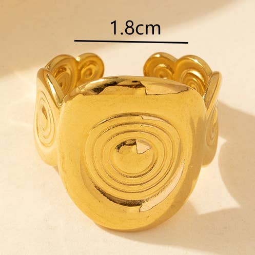 Adjustable ring Stainless steel 25BGA252 for wholesale by Blossom bijoux