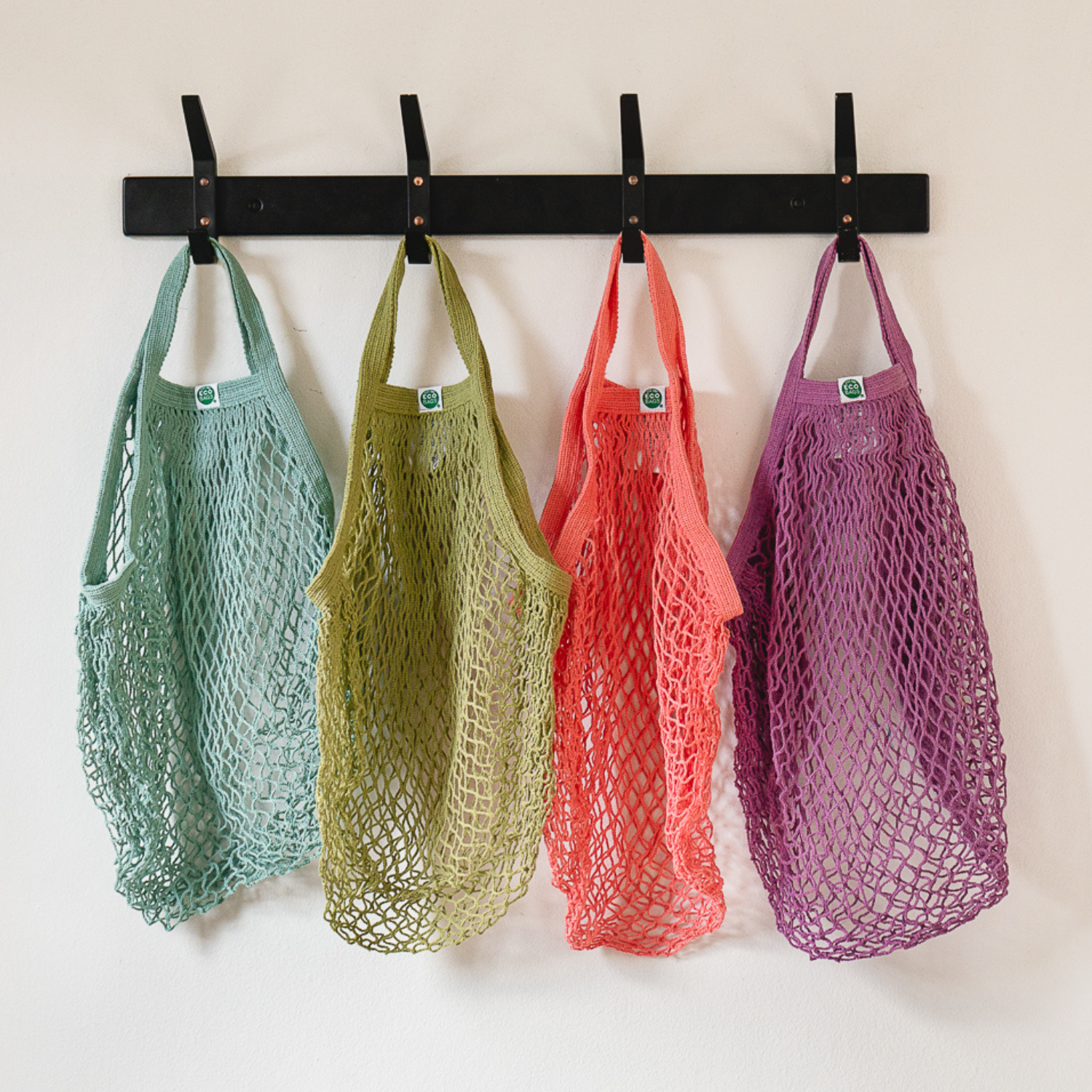 ECOBAGS – Saco de mercearia/compras por atacado – Conjunto de Sacolas de Algodão Reciclado com Alça Tote - Sortidos1