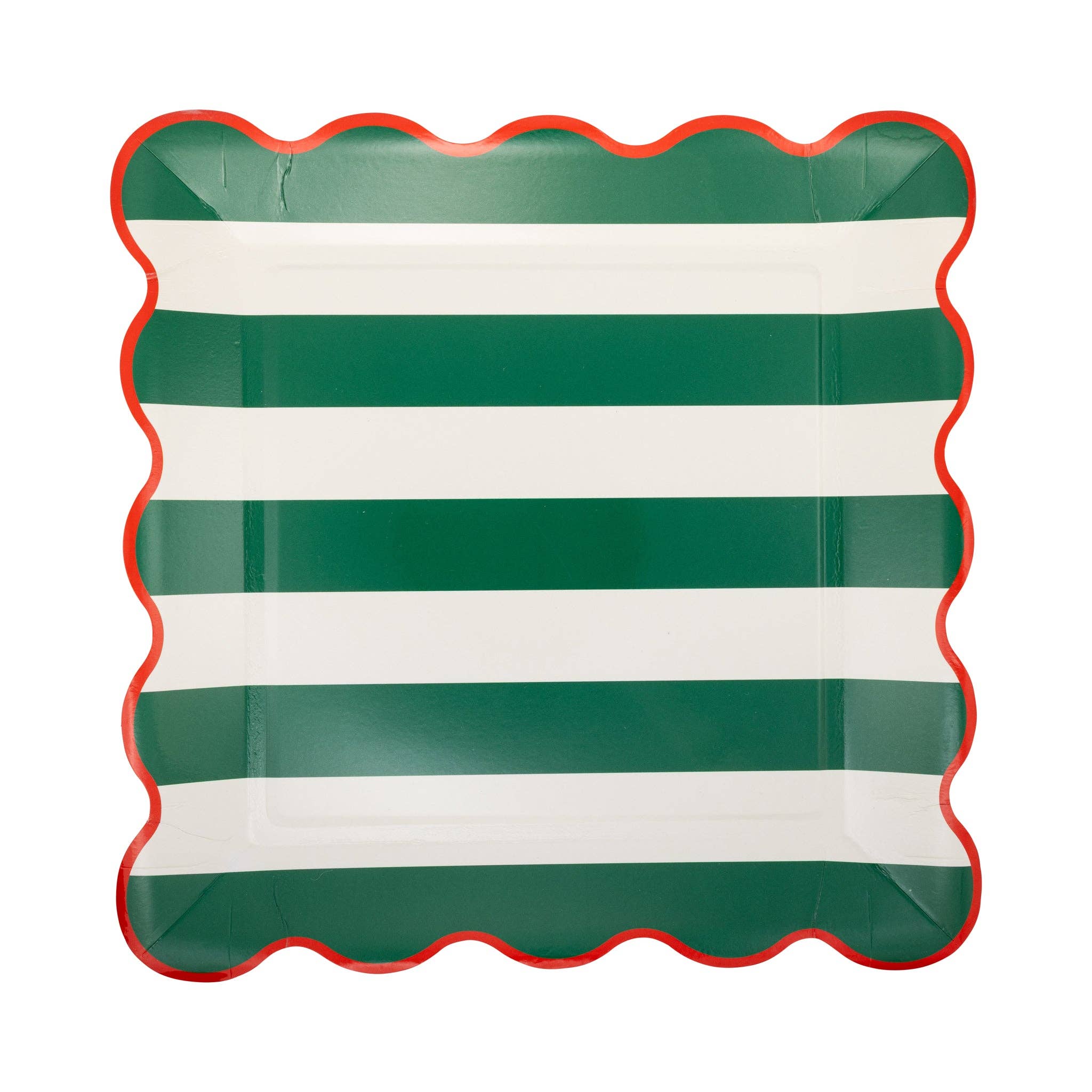 My Mind’s Eye - Wholesale Disposable Plate - PLPL1652 - Red and Green Striped Paper Plate Set5