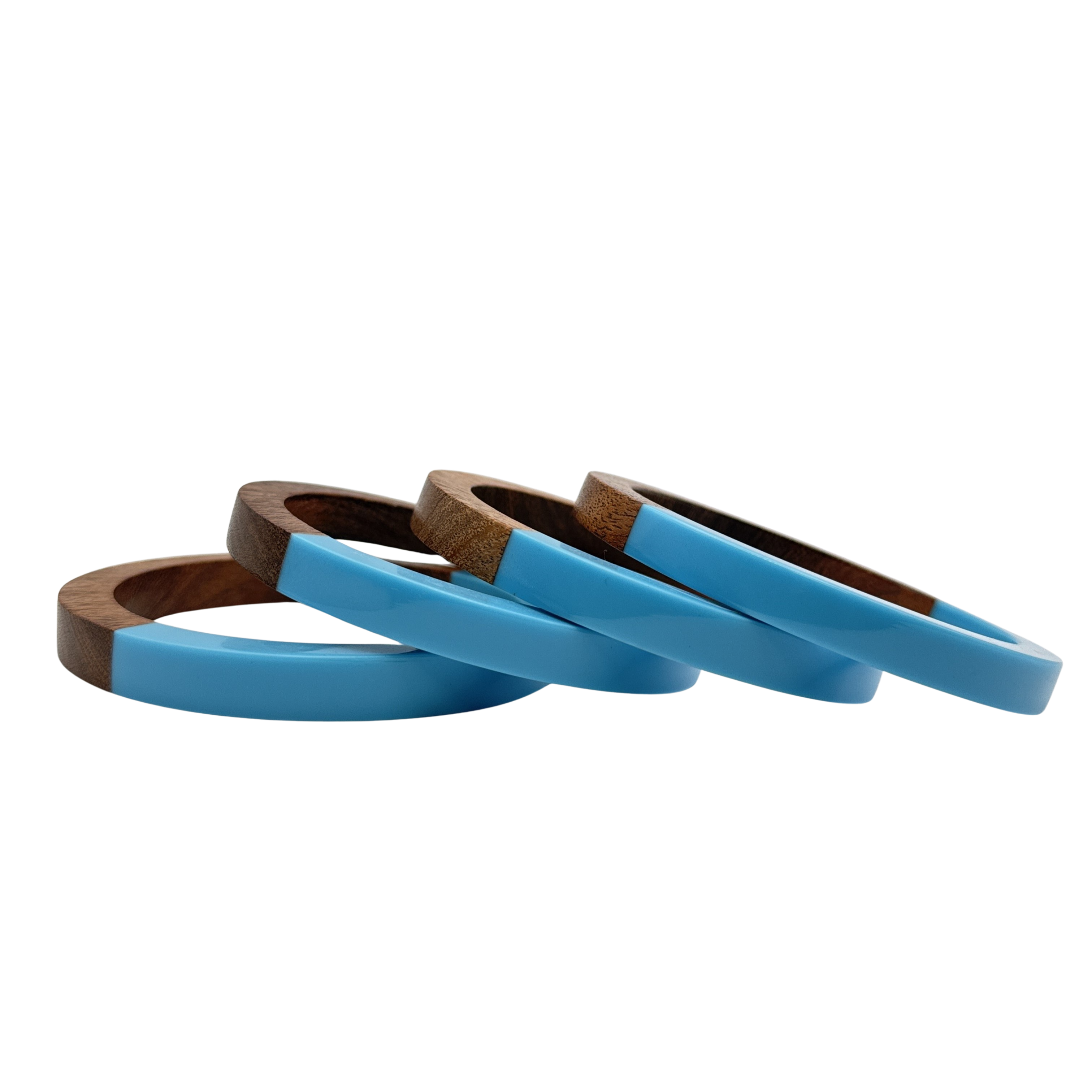Treasure Jewelry - Wholesale Bangle Bracelet - Wooden Lucite Bangle Sets - Vibrant Resin and Wooden Bangles3