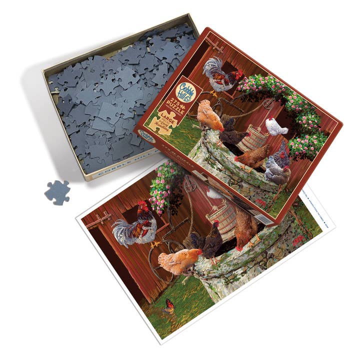 Outset Games and Cobble Hill Puzzles - Wholesale Puzzle - Adult - The Chickens are Well 275pc puzzle2