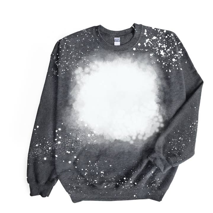 Bleached Blank Crew - Boîte préemballée de 8 exemplaires en une couleur (copie) pour la vente par Curly Q Creations