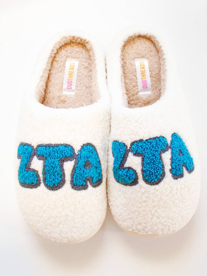 Zeta Tau Alpha Slipper Set for wholesale by Duo Threads